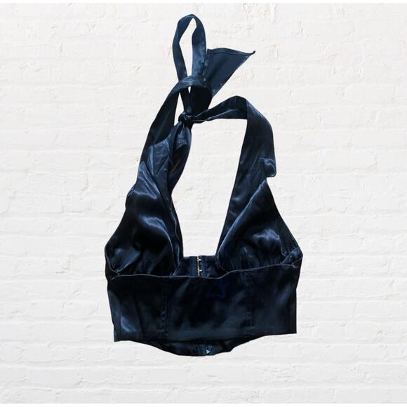 Satin halter corset - Picture 6 of 9